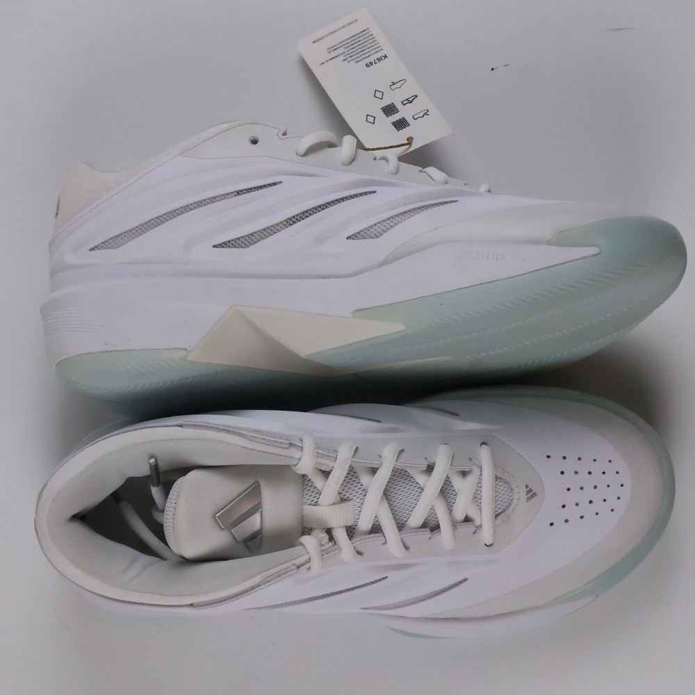 Adidas Basketball Shoes Crazy Energy White Silver 7 Mens 8 Womens NWT 130 MSRP